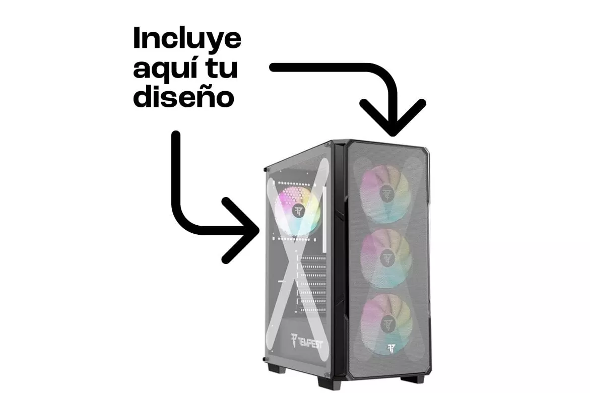 Tempest Garrison ARGB ATX Cristal Templado USB 3.0 Negra + Cristal y Frontal Personalizable