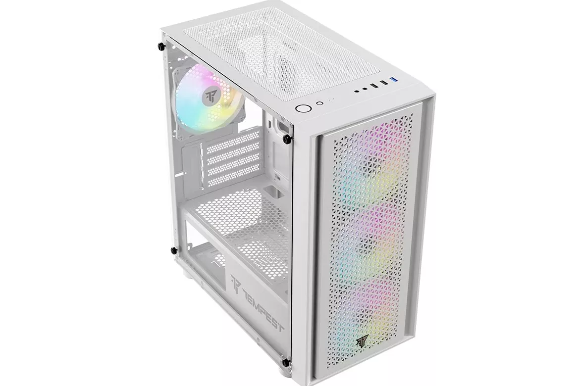 Tempest Rampart ARGB M-ATX Cristal Templado USB 3.0 Blanca