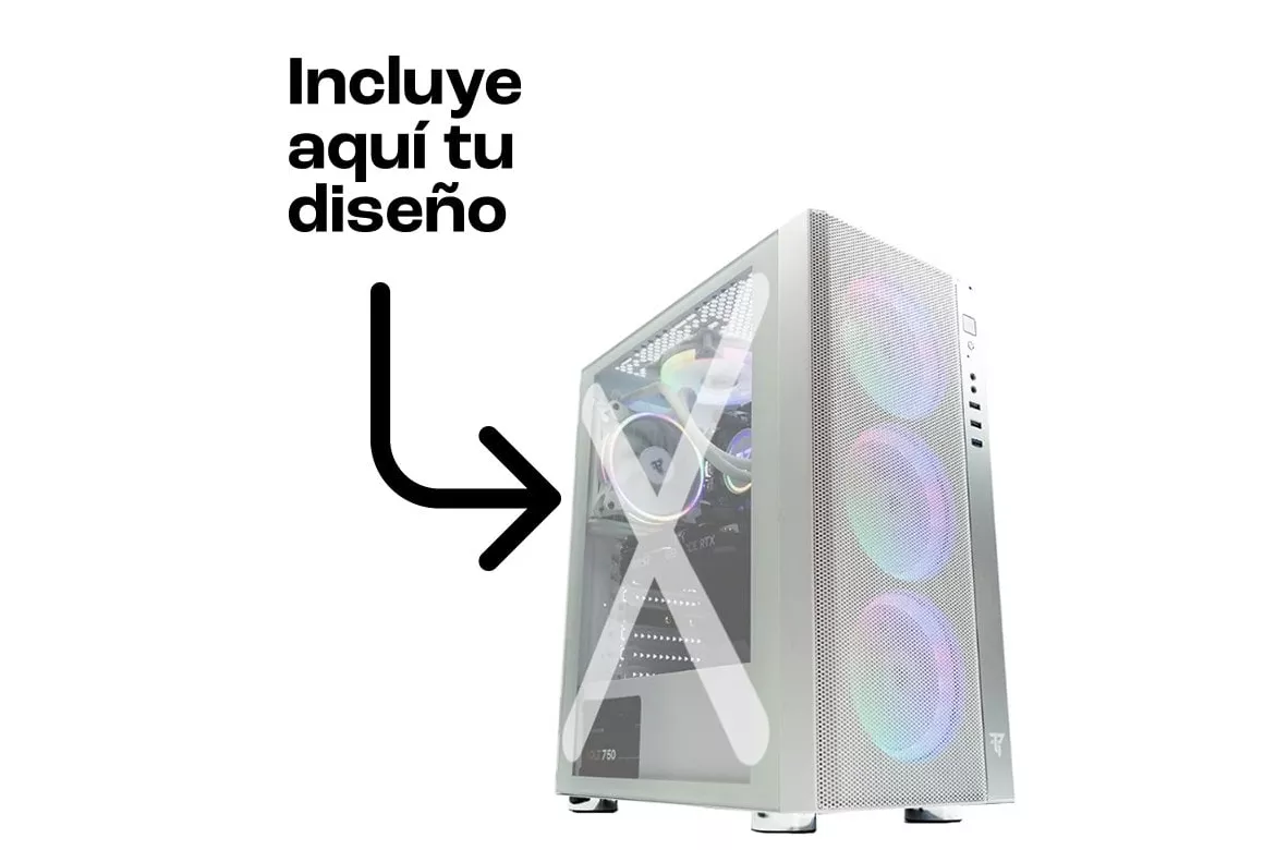Tempest Umbra RGB Torre ATX Blanca + Cristal Personalizable