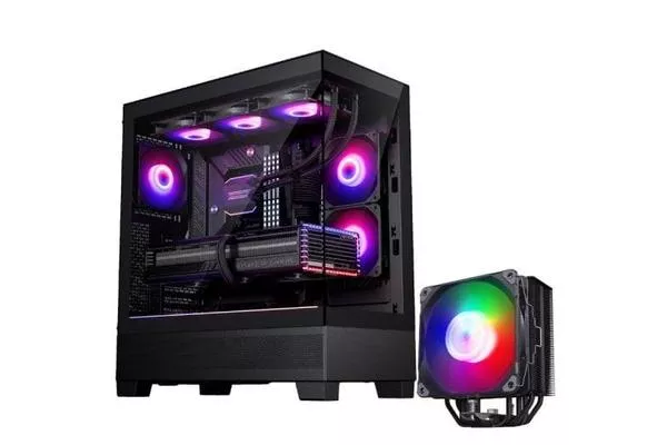 Phanteks Pack XT View Cristal USB 3.0 + Polar ST5 Ventilador CPU RGB 120mm Negro