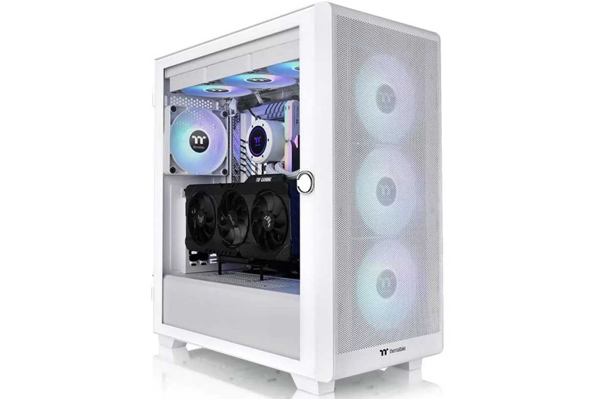 Thermaltake S250 TG ARGB Snow Midi Tower ATX Cristal Templado USB 3.0 Blanca
