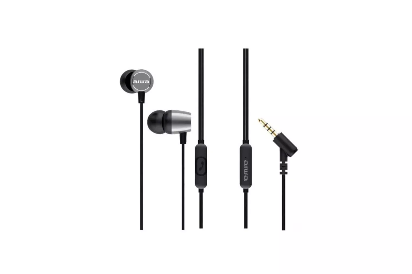 Aiwa ESTM-30SL Auriculares Inear con Cable Plateados