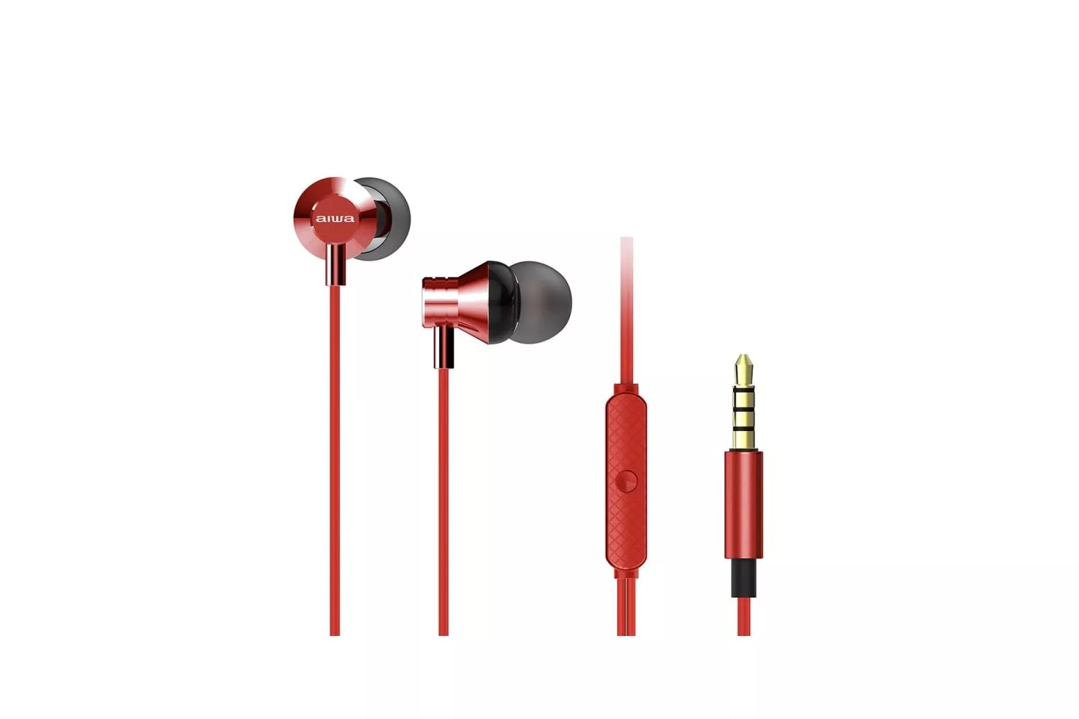 Aiwa ESTM-50 Auriculares con Micrófono Rojos
