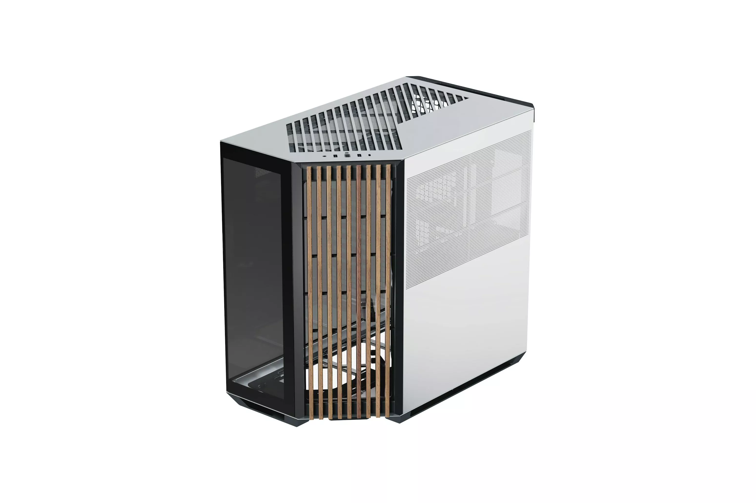 Caja ATX APNX V1 Negro/Blanco/Madera