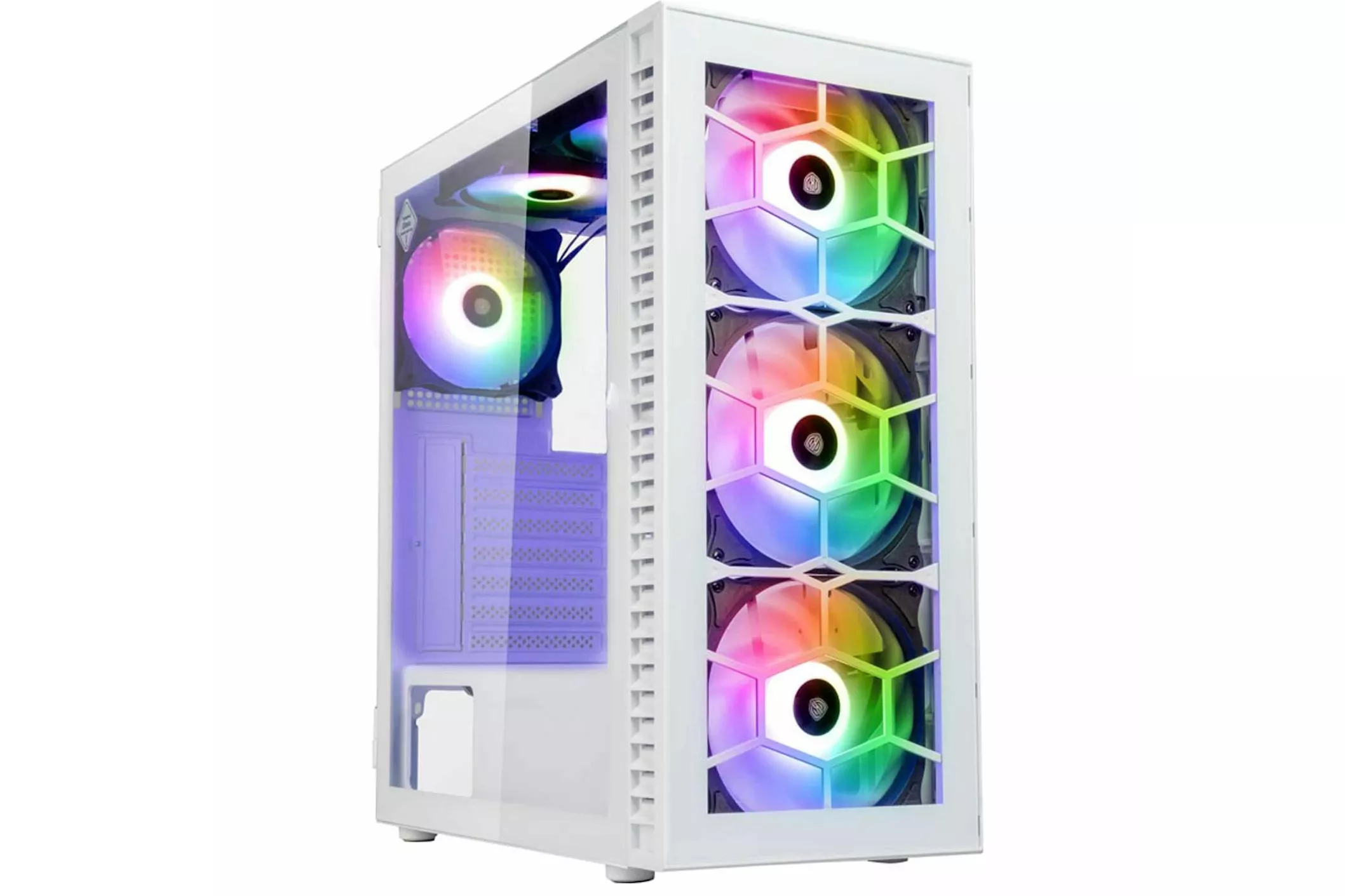 Caja ATX Kolink Observatory HF Glass ARGB Blanco