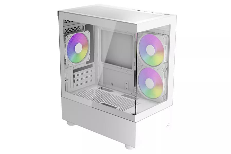 Caja Micro-ATX Aerocool Viewport Mini Vidrio Templado Blanco