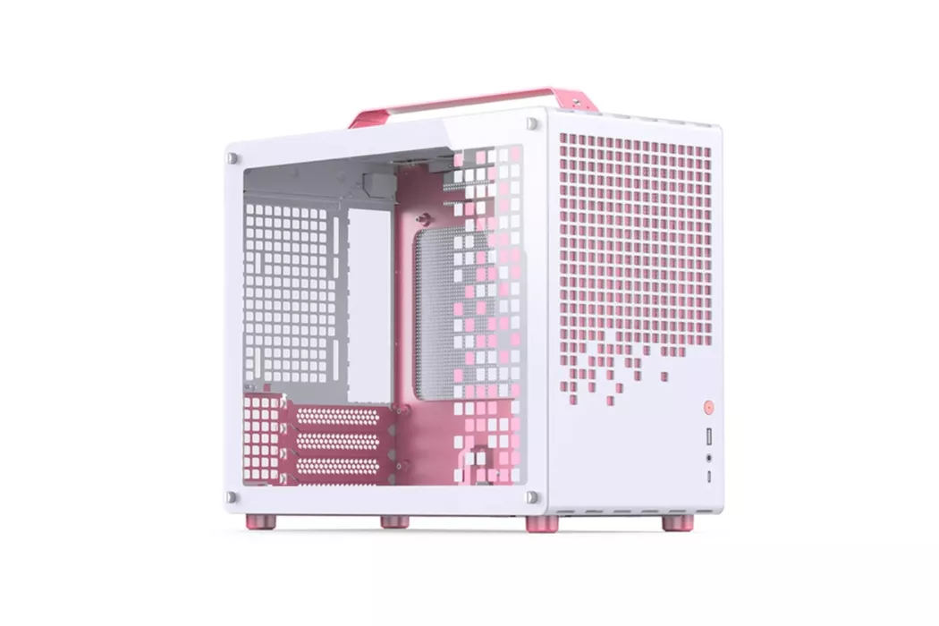 Caja Micro-ATX Jonsbo Z20 Blanco/Rosa