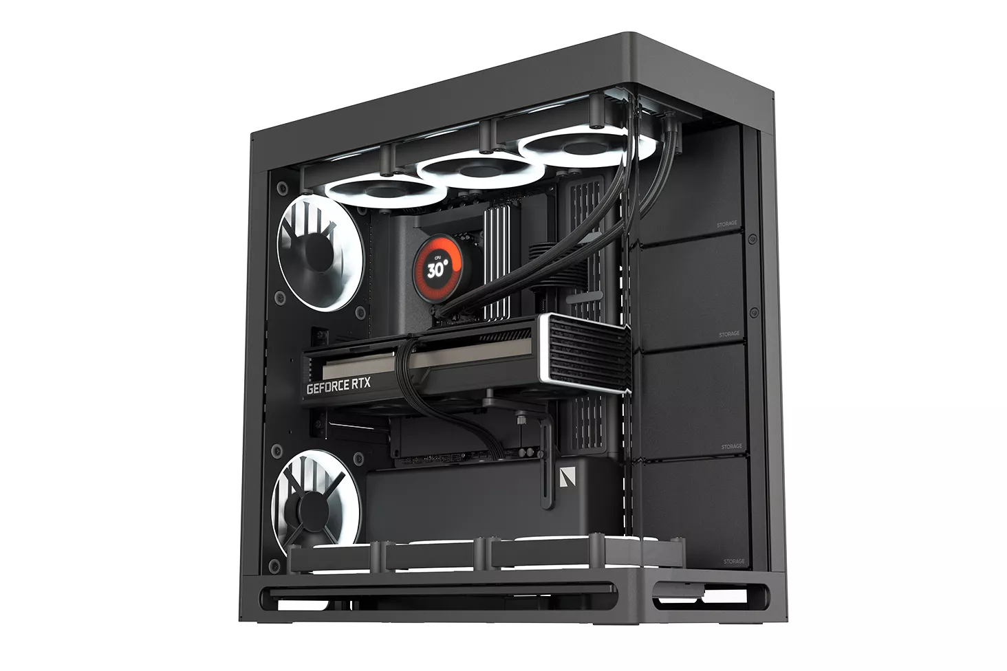 Caja ATX HAVN HS 420 Base Negro