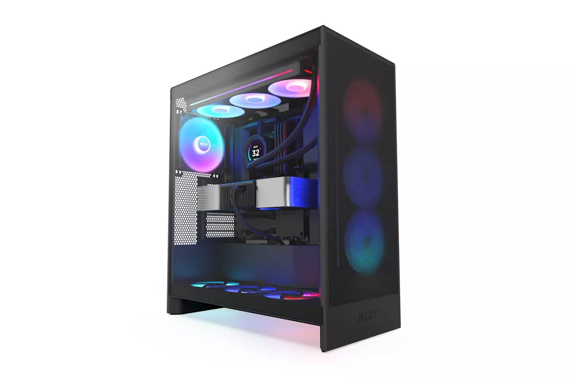 Torre ATX NZXT H7 Flow RGB (2024) All Bllack Vidro Temperado