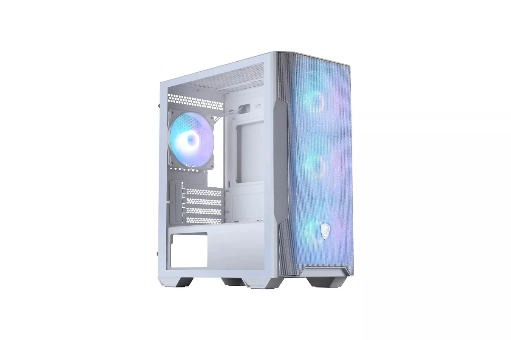 MSI MAG FORGE M100R Semi Torre mATX Cristal Templado USB 3.2 ARGB Blanca