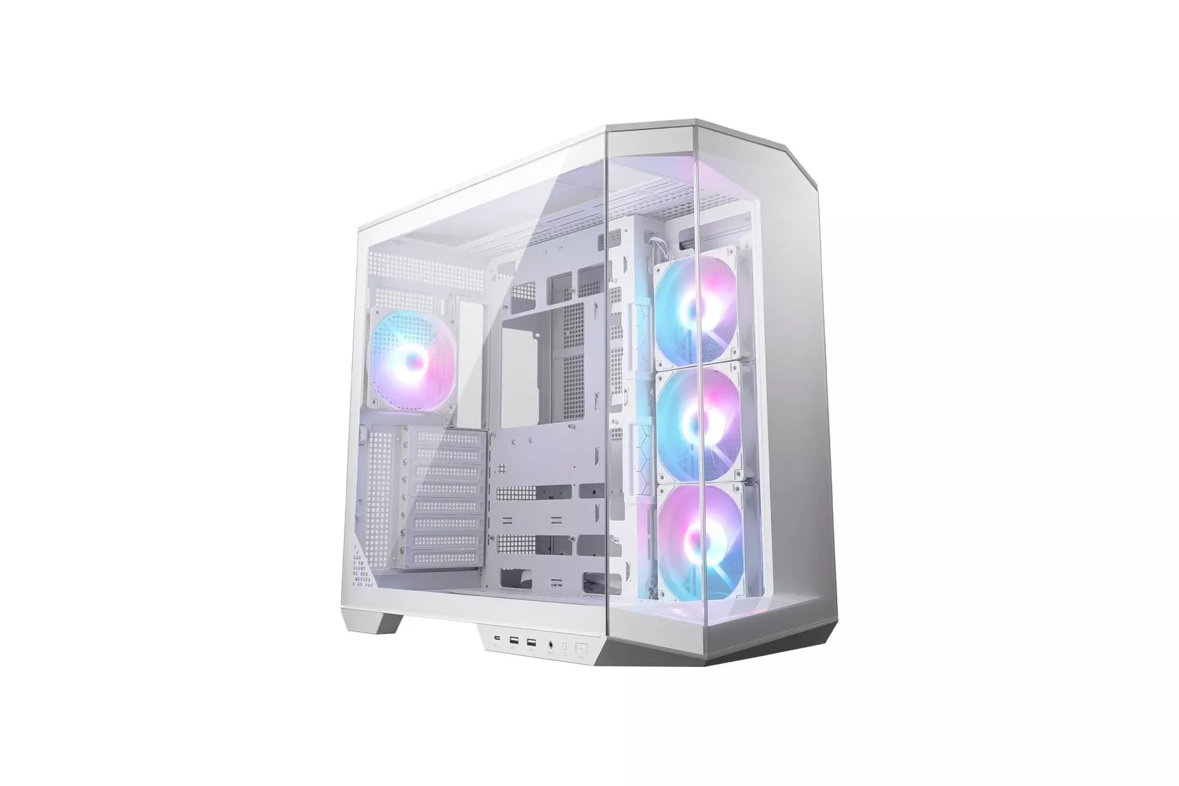 MSI MAG PANO M100R PZ ARGB Semi Torre Doble Cristal Templado USB-C Blanca