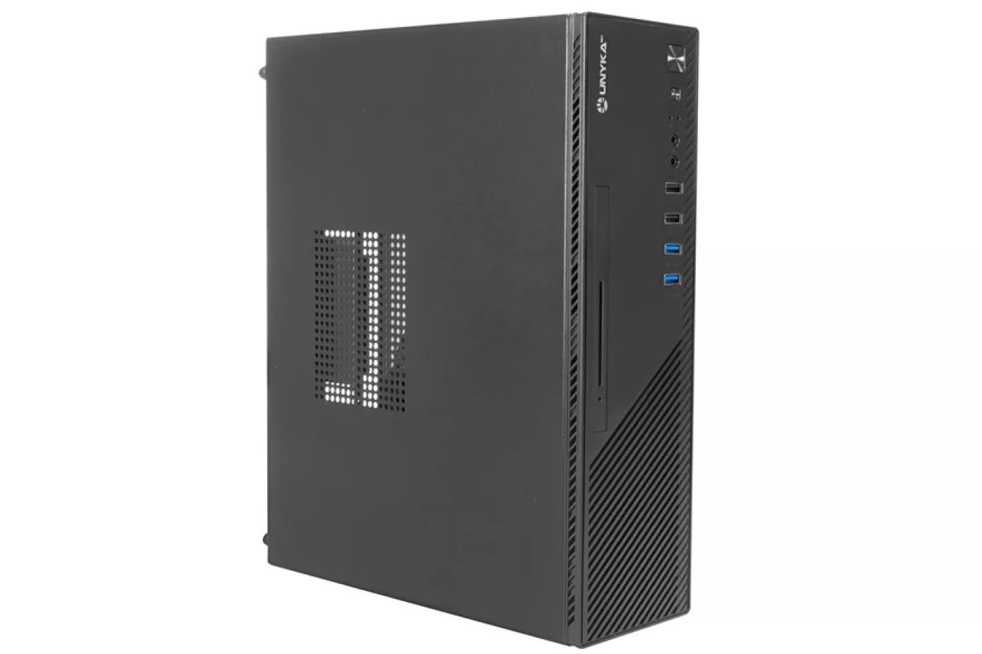 CAJA MICRO-ATX UNYKA SLIM SOBREMESA UK3002 NEGRA 2USB3 2USB2 SIN FUENTE UK52106