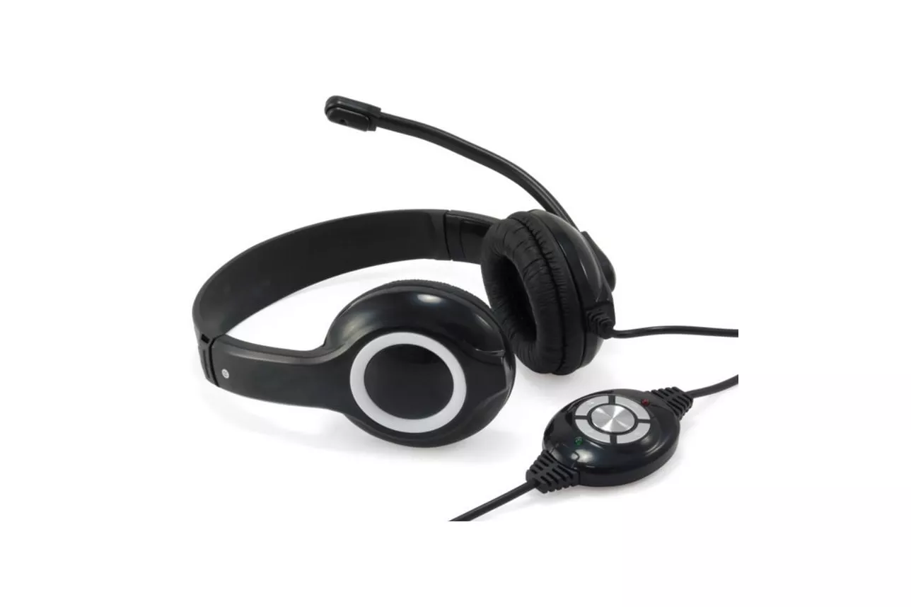 Conceptronic Polona CCHATSTARU2B Auriculares USB con Control de Volumen Negros