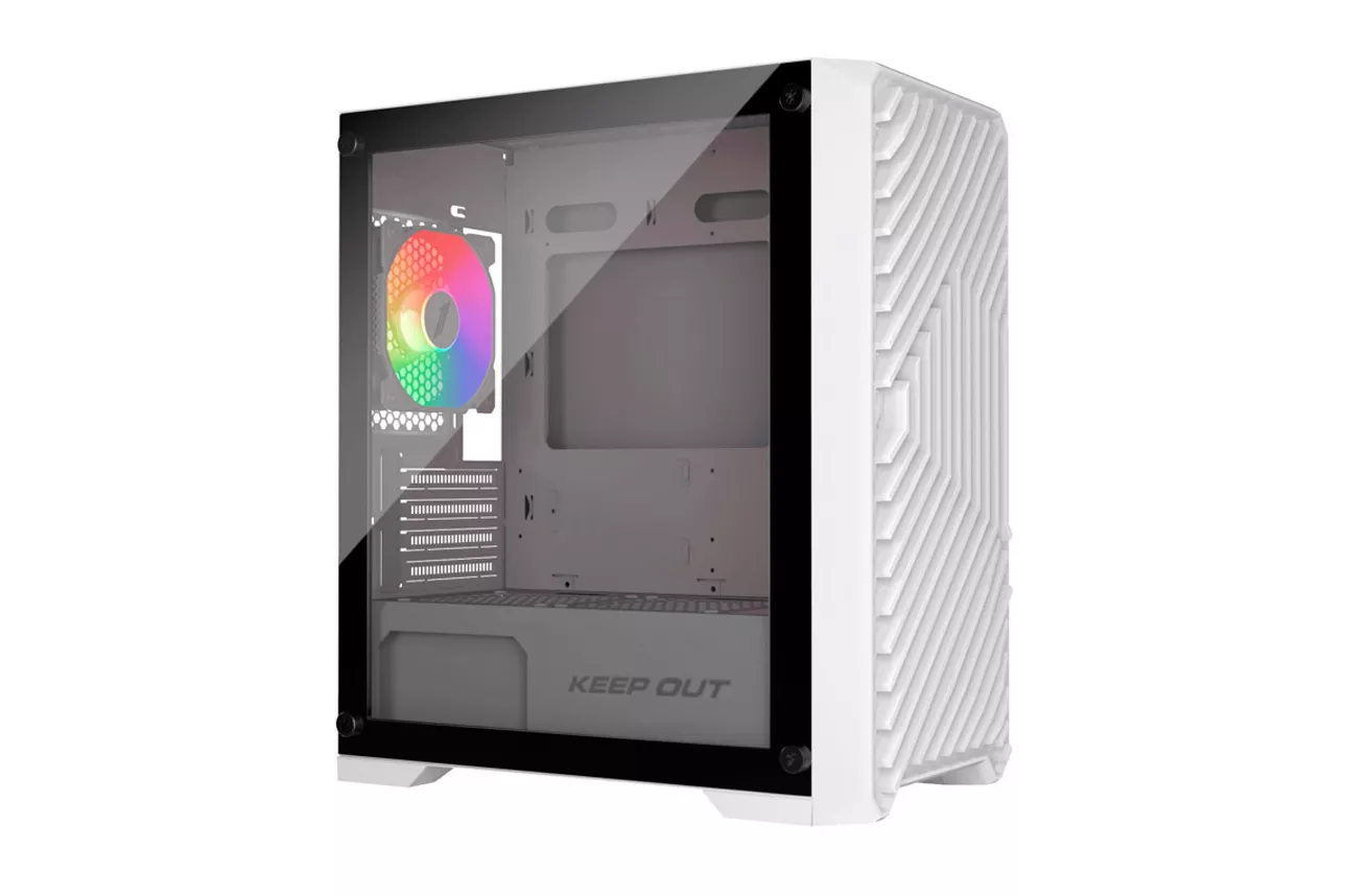 Caja/Torre Keep Out XC-220W Glass ARGB Blanco