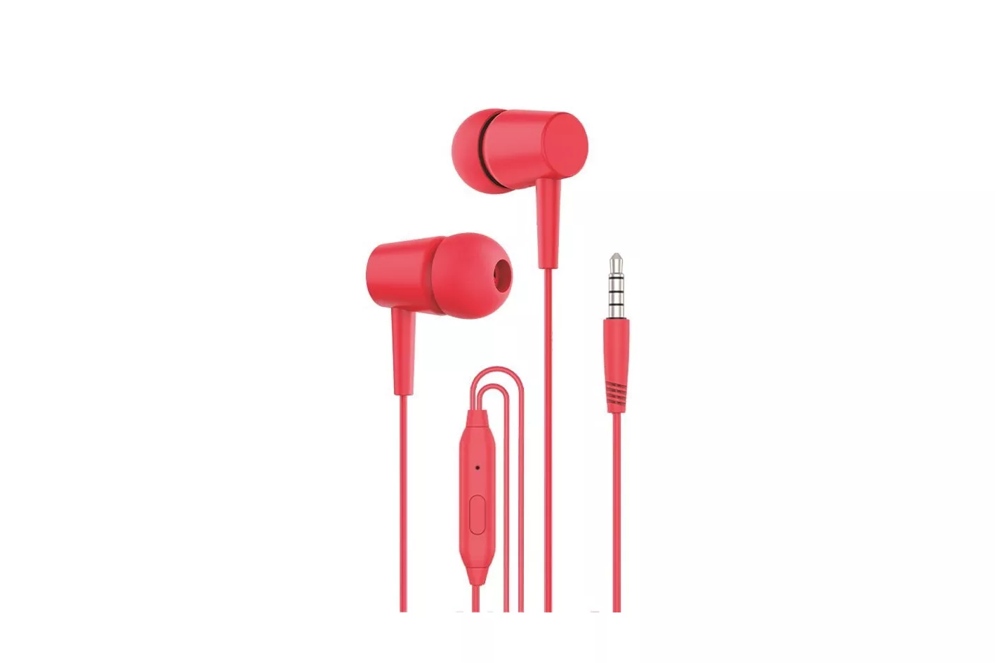 Cool Bear Stereo Auriculares 3,5 mm con Micrófono Rojos