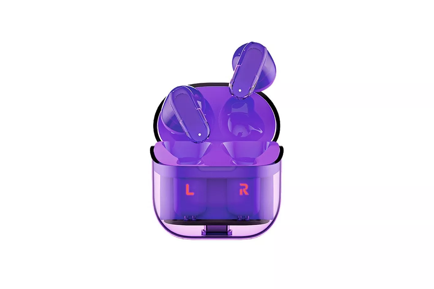Cool Crystal Auriculares Stereo Bluetooth Earbuds Violetas