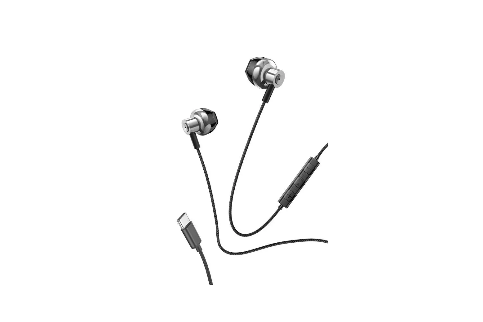 Cool Metal Stereo Auriculares USB-C con Micrófono Plateados