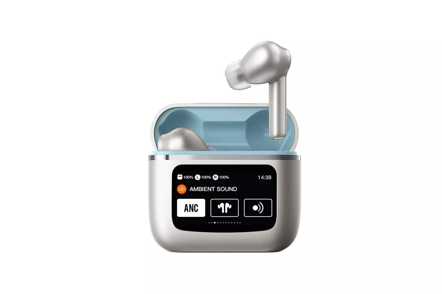 Cool Touch Auriculares Inalámbricos Bluetooth con Pantalla LCD Táctil Grises