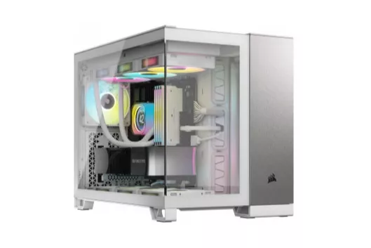 Corsair 2500x Doble | Caja M-ATX Cristal templado Blanco / Gris Satinado