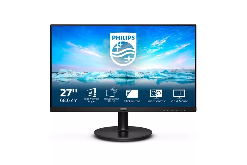 Philips - Monitor PC 68,6 cm (27') Philips 271V8/00, 75 Hz, Full HD, SmartImage (Reacondicionado a estrenar).