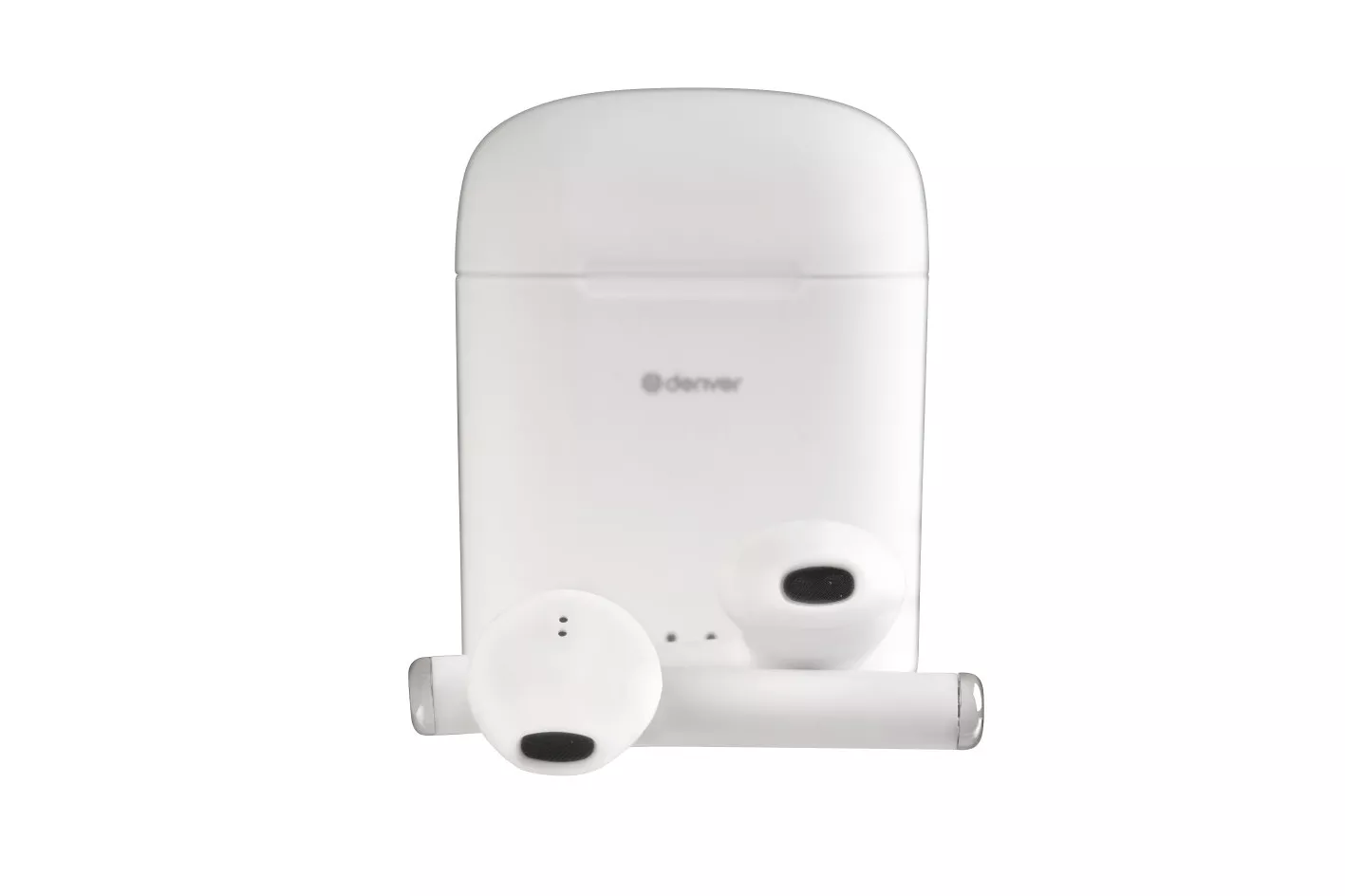 Denver TWE-46WHITE Auriculares Bluetooth con Estuche de Carga Blancos