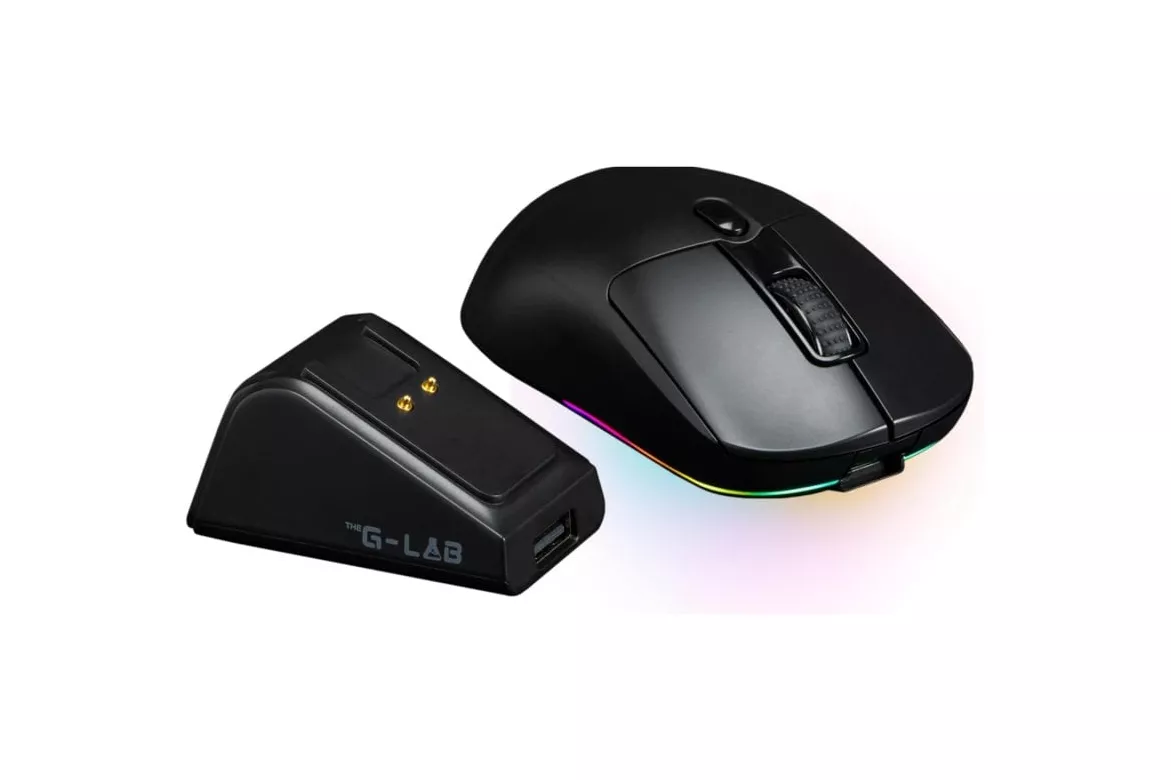 The G-Lab Kult Titanium Pro Ratón Gaming Inalámbrico 12000DPI Negro