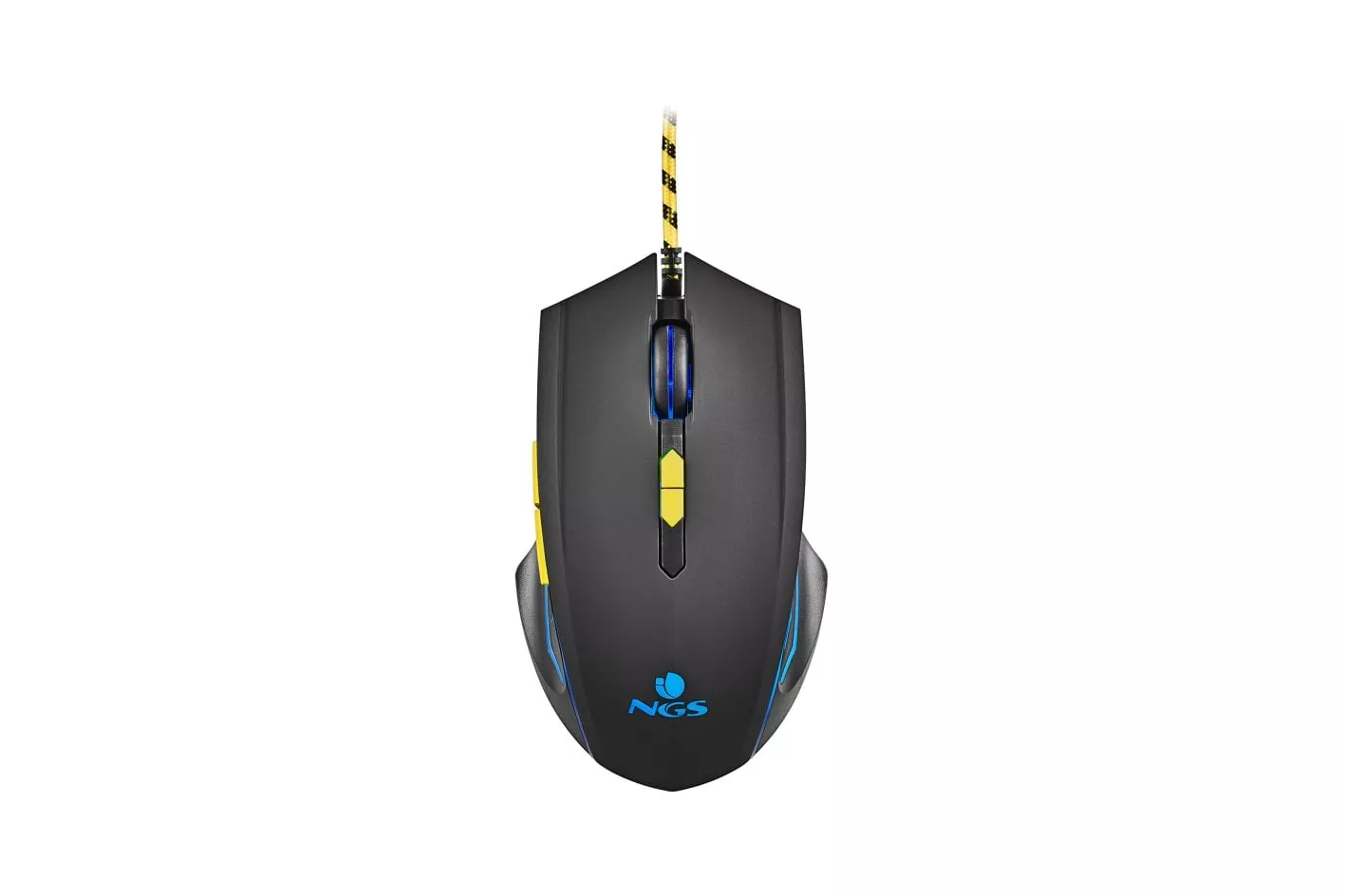 NGS GMX-123 Ratón Gaming con Cable y Luz LED Arcoiris Ultraligero 3200 DPI Negro