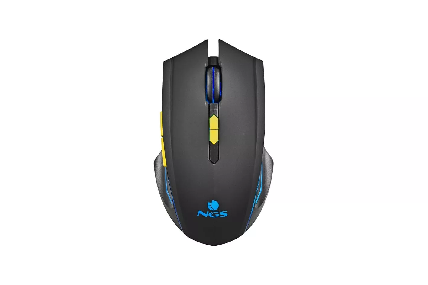 NGS GMX-200 Ratón Inalámbrico Gaming con Luces LED Arcoiris Ultraligero 3200 DPI Negro
