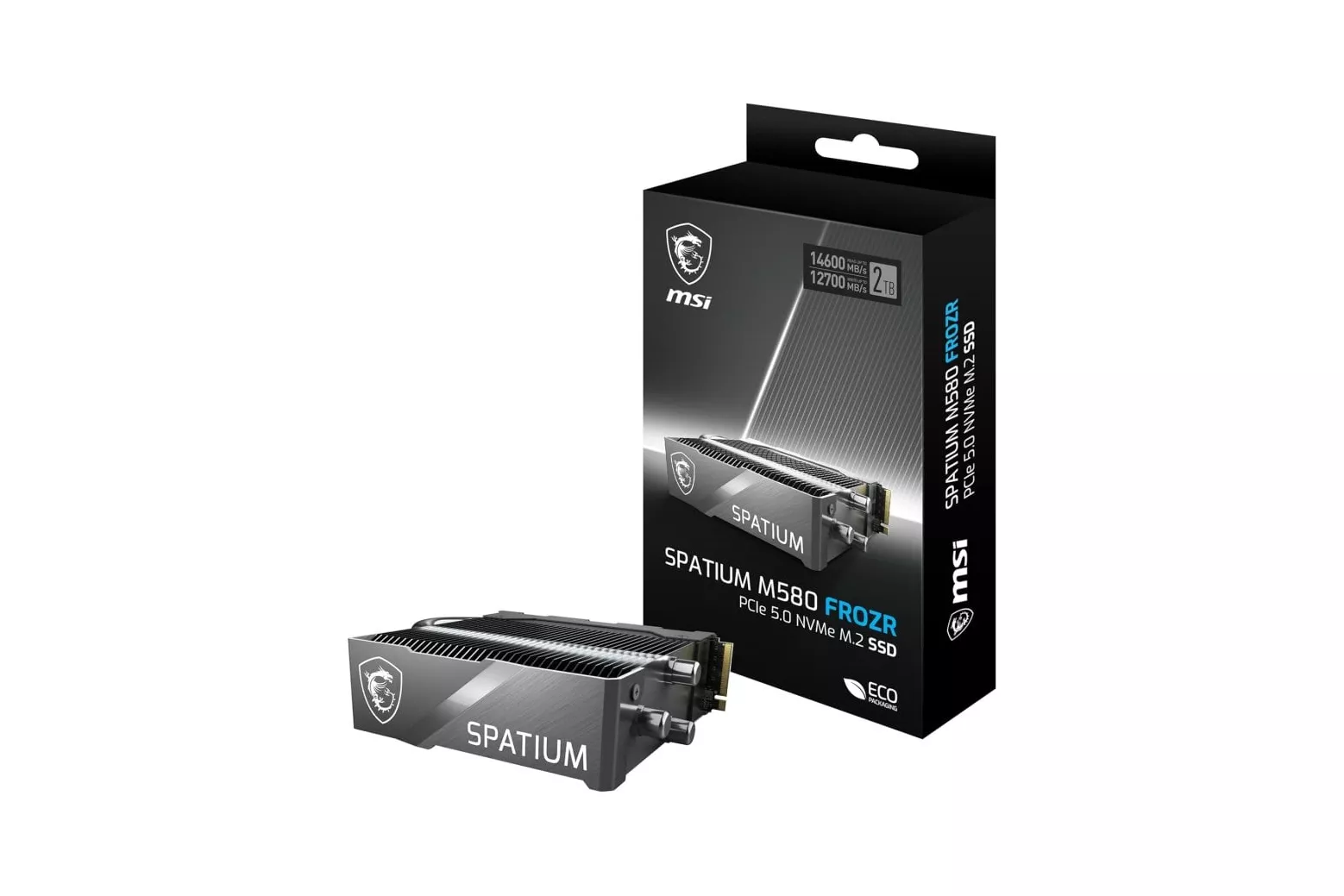 MSI SPATIUM M580 FROZR 2TB Disco SSD 14.600MB/s NVMe PCIe 5.0 M.2 Gen5 NAND 3D