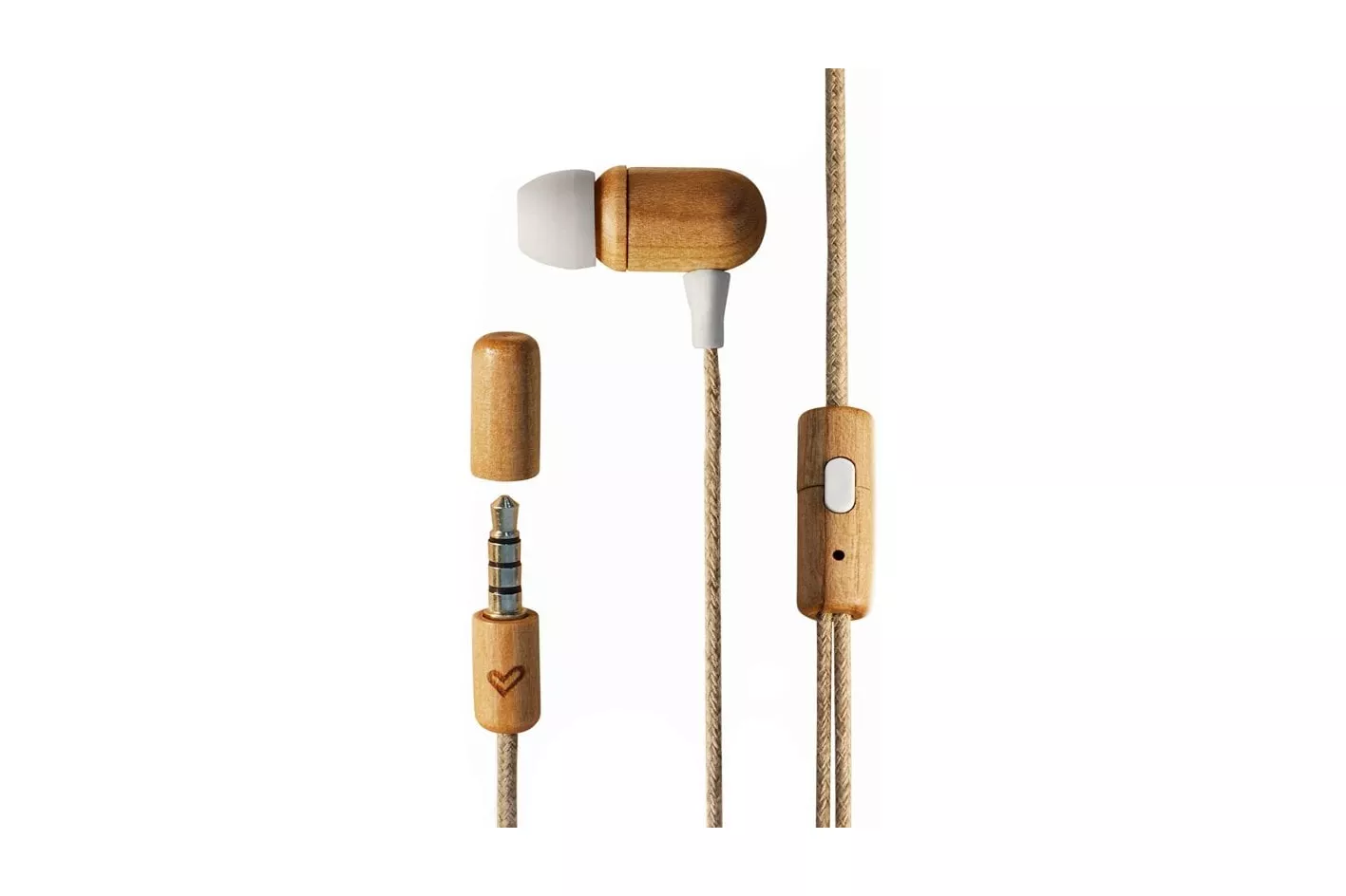 Energy Sistem Earphones Eco Auriculares con Micrófono Cherry Wood
