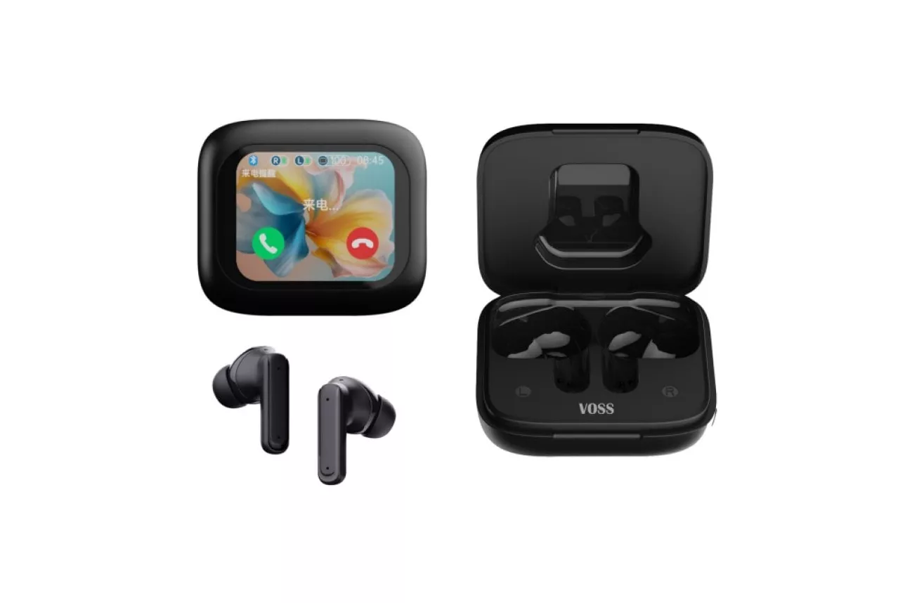 Acer VOOS-VS100 Auriculares Bluetooth con Estuche de Carga con Pantalla Negros