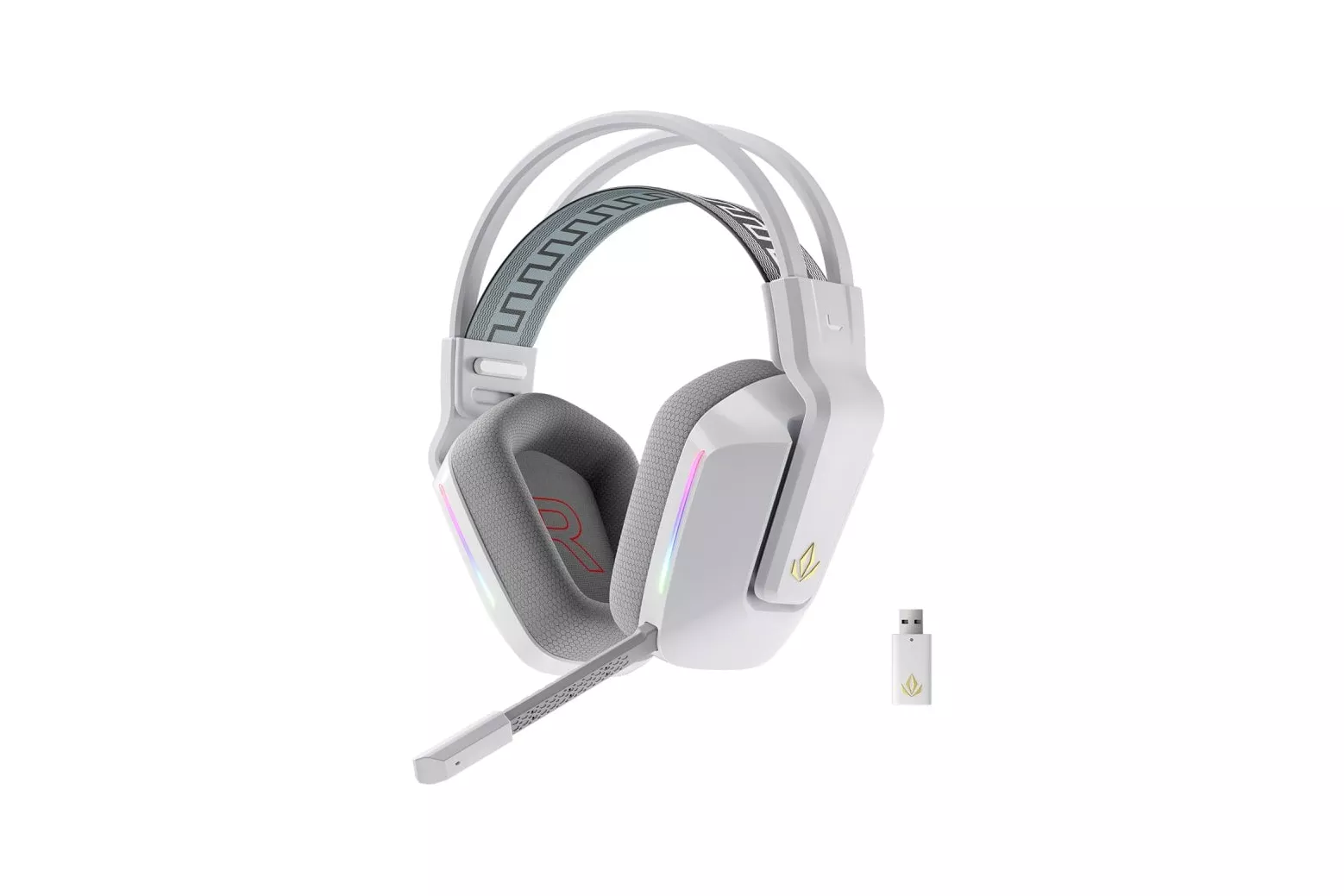 Forgeon Captain RGB Auriculares con Micrófono Inalámbricos Gaming Blancos