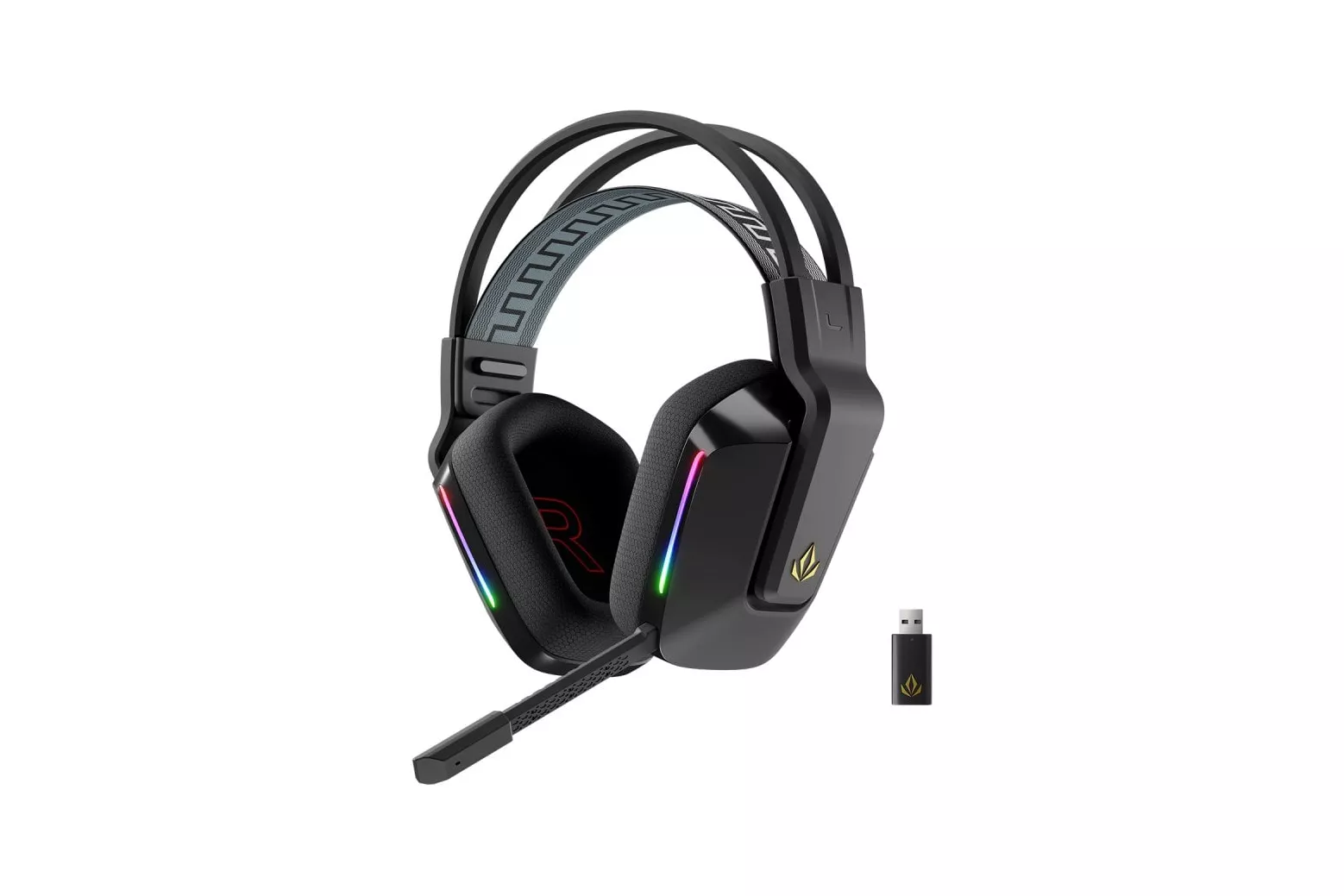 Forgeon Captain RGB Auriculares con Micrófono Inalámbricos Gaming Negros