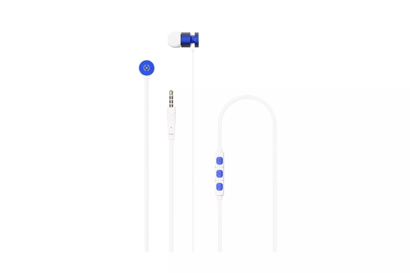 Celly UP1000 Auriculares 3.5mm Blanco/Azul