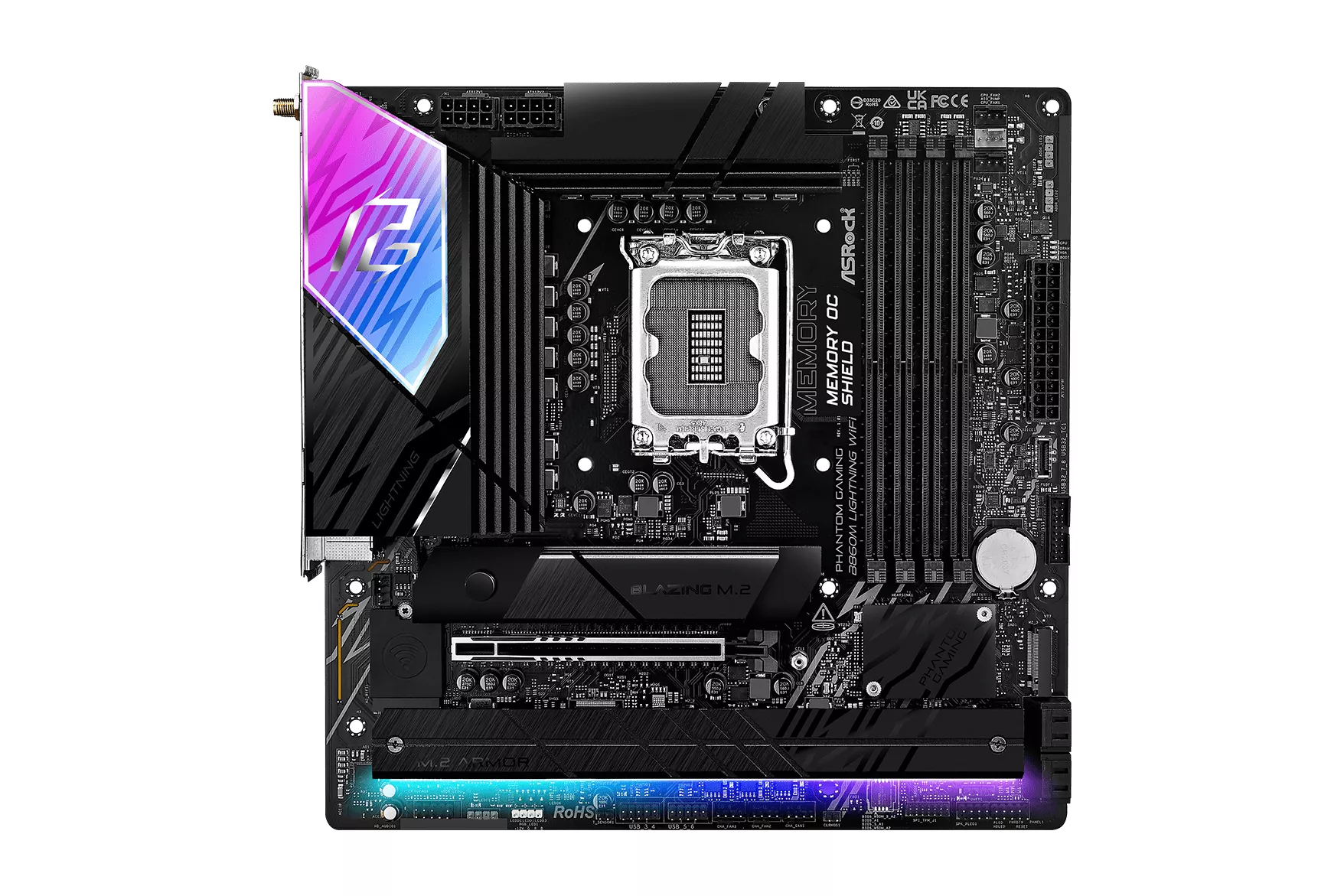 Asrock B860 Lightning | WiFi 6E Bluetooth 5.3 | DDR5 | ATX | Placa Intel 1851