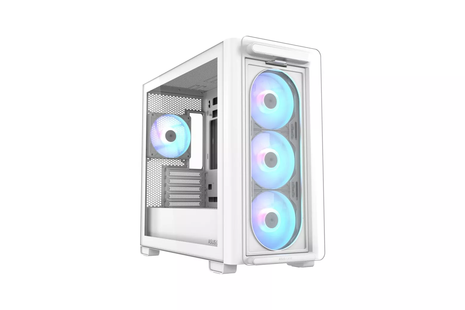 ASUS A23 PLUS Micro-ATX ARGB Cristal Templado USB-C 3.2 Blanco