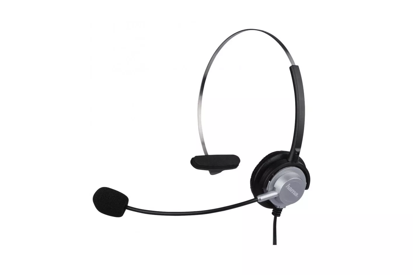 Hama Headset Mono Auricular Negro/Plata