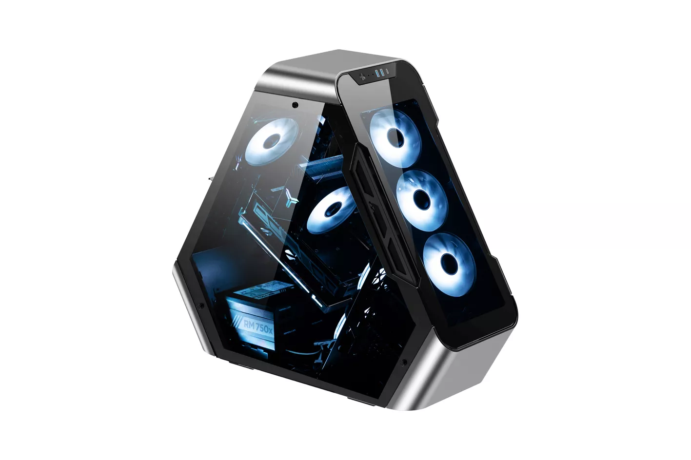 Jonsbo TR03-G Silver Cristal Templado - Caja/Torre