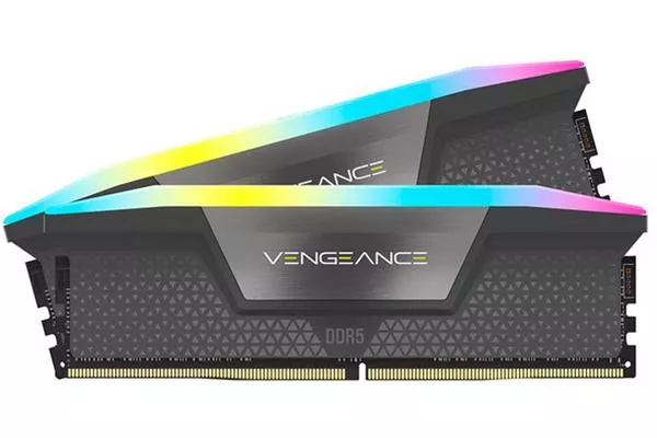 Memoria DDR5 Corsair Vengeance RGB 32GB 2x16GB 6400MHz CL30 EXPO-XMP Gris