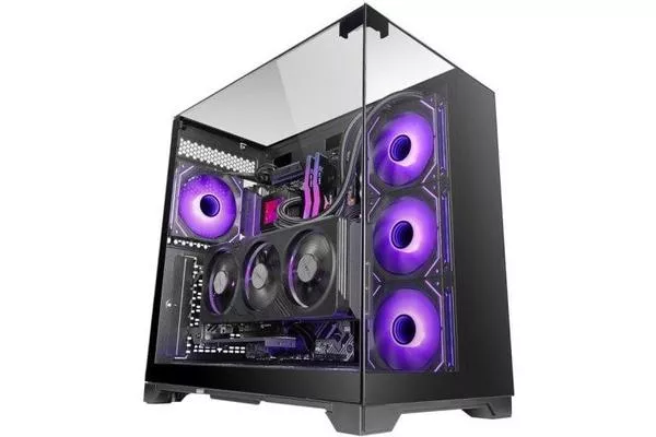 Mars Gaming Mc-vision Caja Atx Triple Cristal Templado Sin Marco Diseño Doble Cámara Usb 3.0 Negro