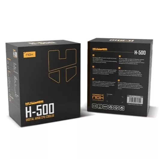 Nox HUMMER H-500 ARGB Ventilador CPU con Pantalla LCD 120mm Negro