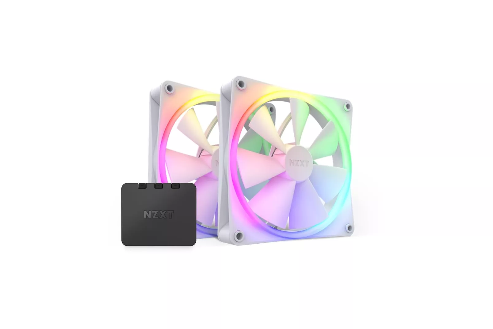 F140 RGB TWIN Carcasa del ordenador, Procesador Ventilador 14 cm Blanco 2 pieza(s)