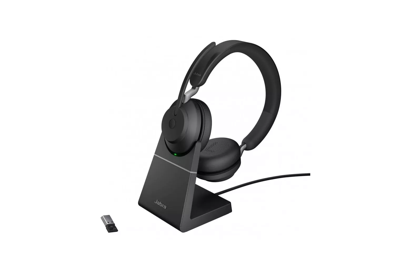Jabra Evolve2 65 Auriculares Inalámbricos Negros + Soporte de Carga USB