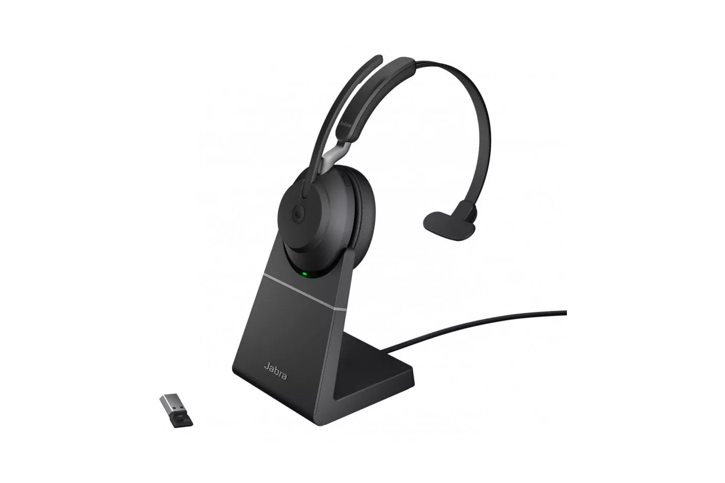 Jabra Evolve2 65 MS Auricular Mono Bluetooth Negro + Soporte de Carga