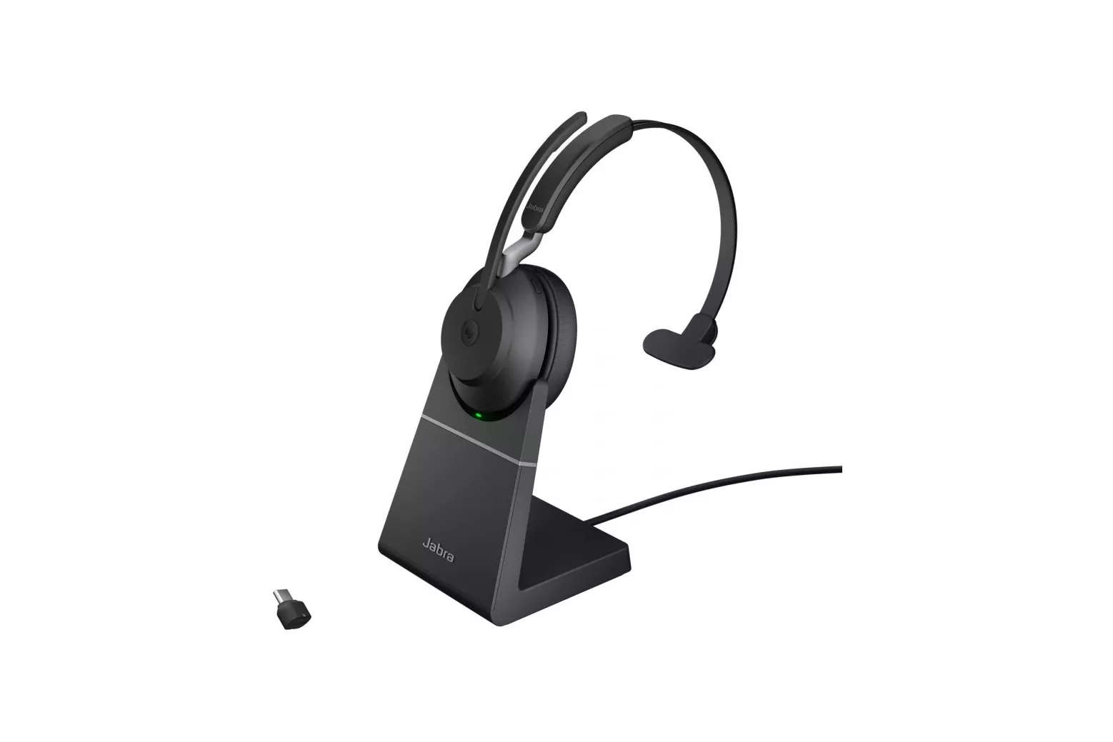Jabra Evolve2 65 MS Teams Mono Auricular Bluetooth con Soporte de Carga USB-C Negro