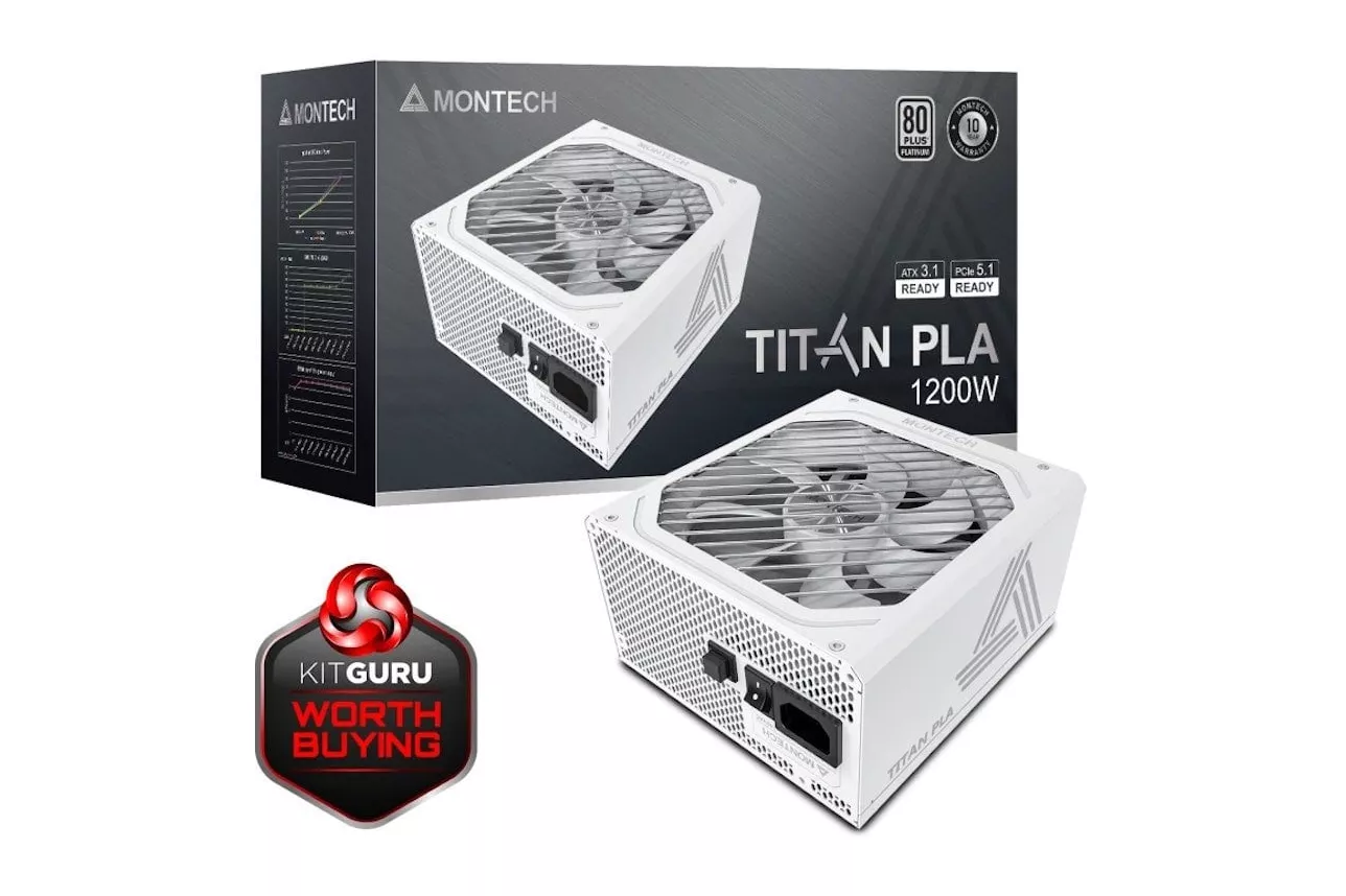 Montech Titan Pla 1200 PCIe 5.1 ATX 3.1 1200W 80 Plus Platinum Modular