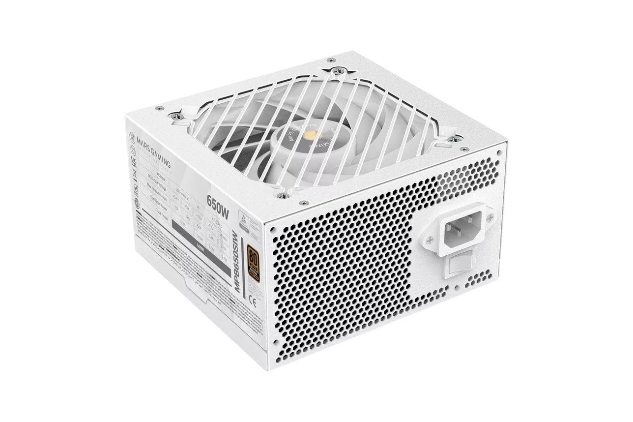 Mars Gaming Mpb650si Fuente Alimentación Atx 650w 7 Años Garantía 80plus Bronze 90% Blanco