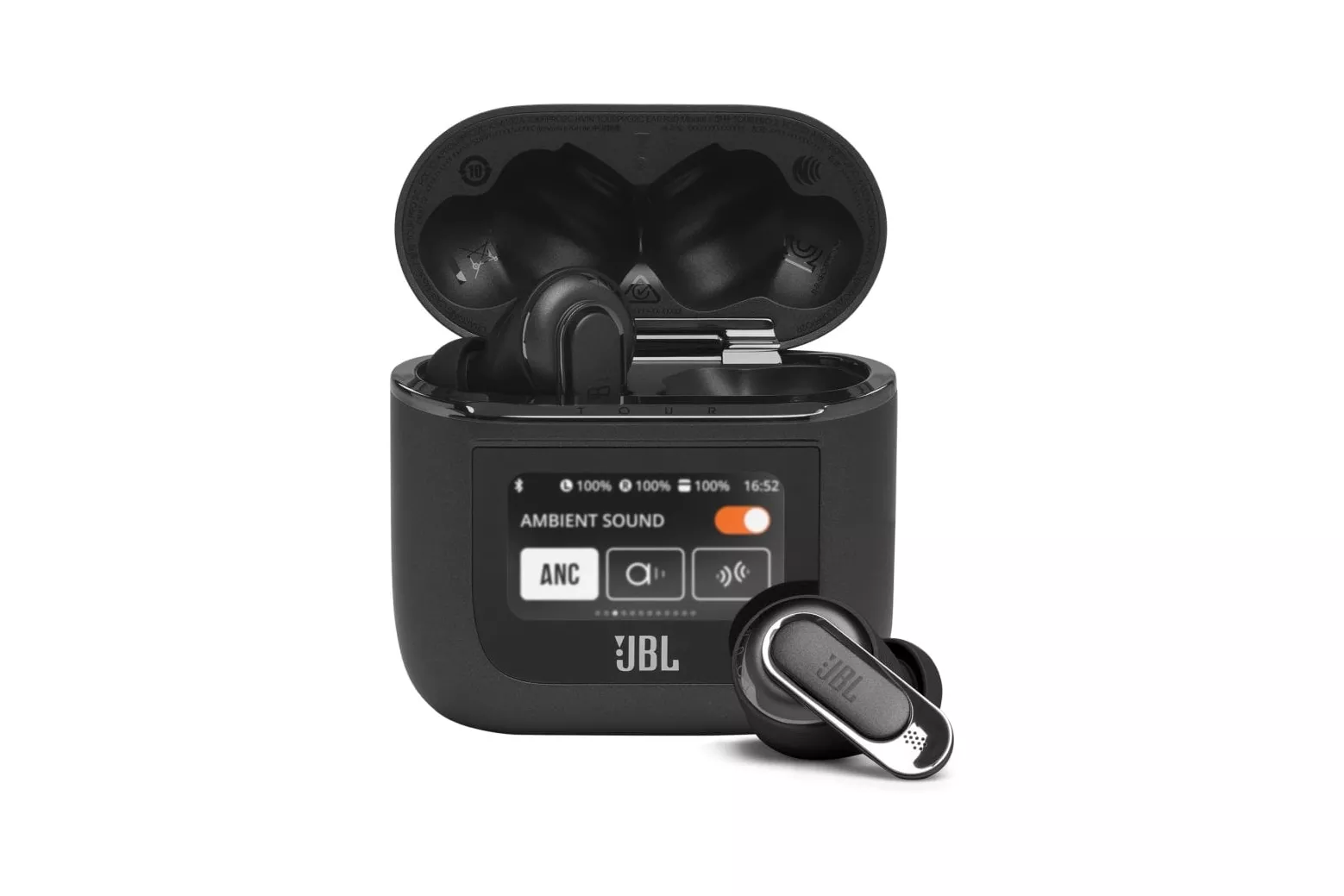 JBL Tour Pro 2 Auriculares Inalámbricos con Tecnología True Adaptive ANC Negro