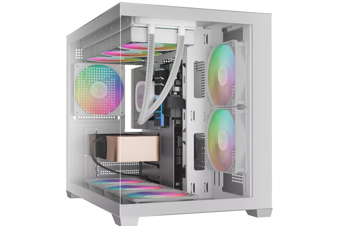 Caja/Torre Gamdias Aura GC10M ARGB Blanco