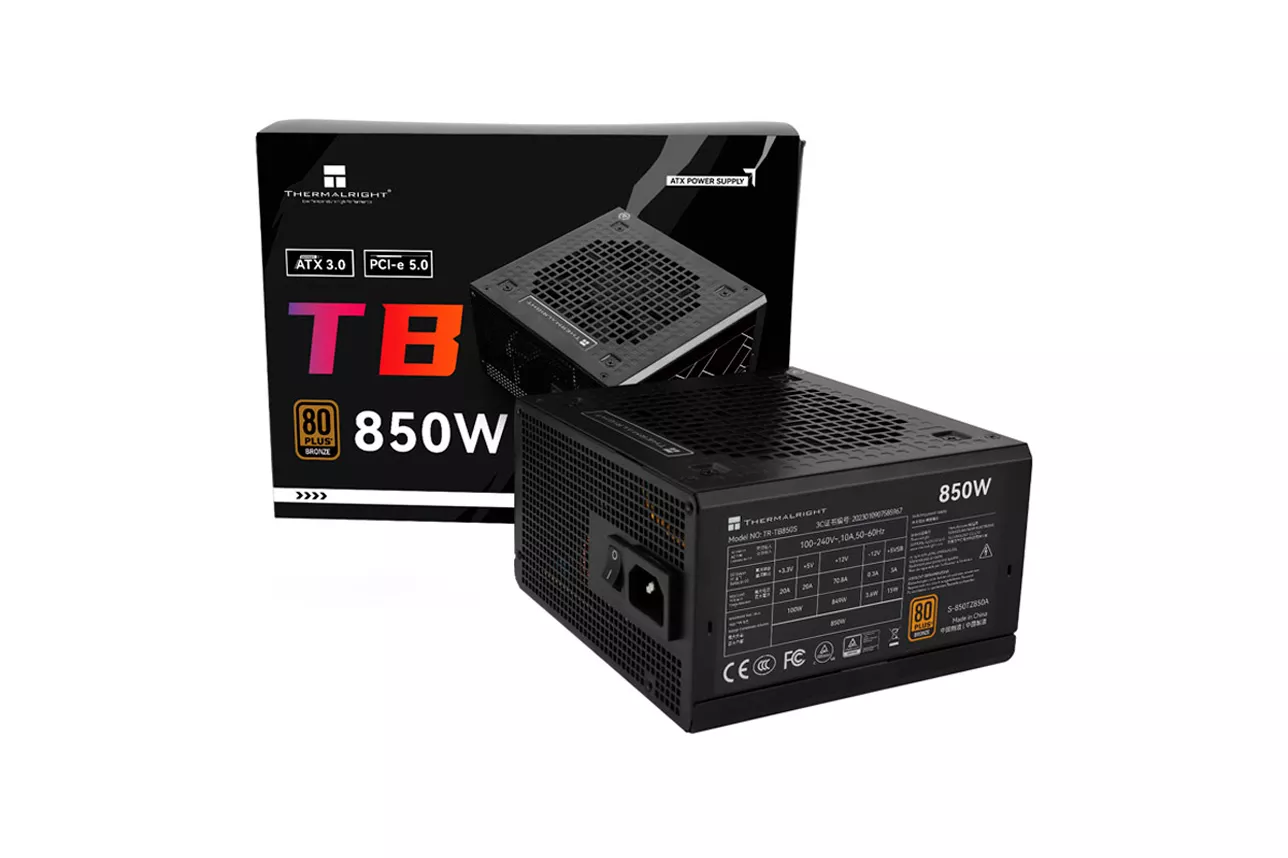 Fuente/PSU ThermalRight TR-TB850S 80 Plus Bronze 850W ATX 3.0 PCIE 5.0 Modular